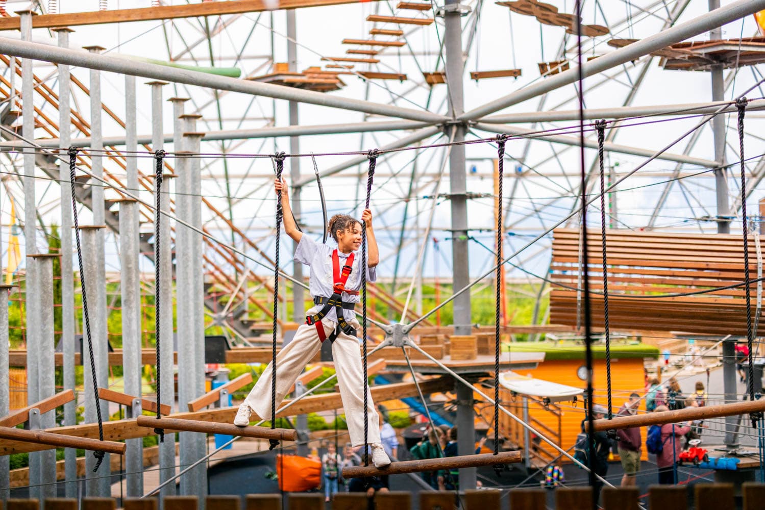 Skywalk Serendome Teenage Girl Having Fun