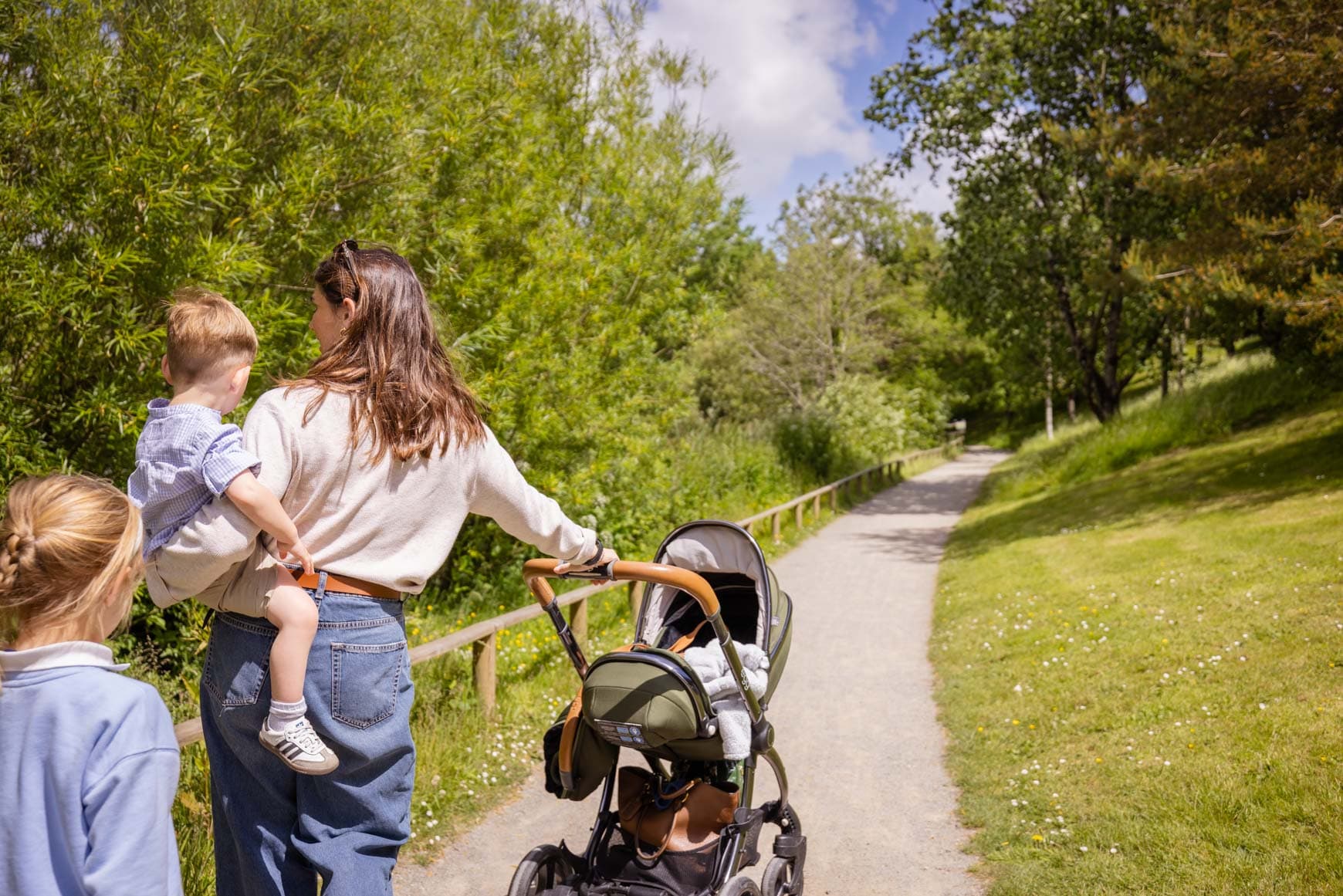 Family Walk Round The Lake