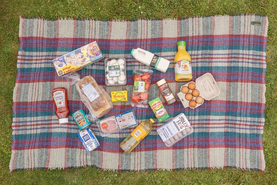 Breakfast Items on a rug