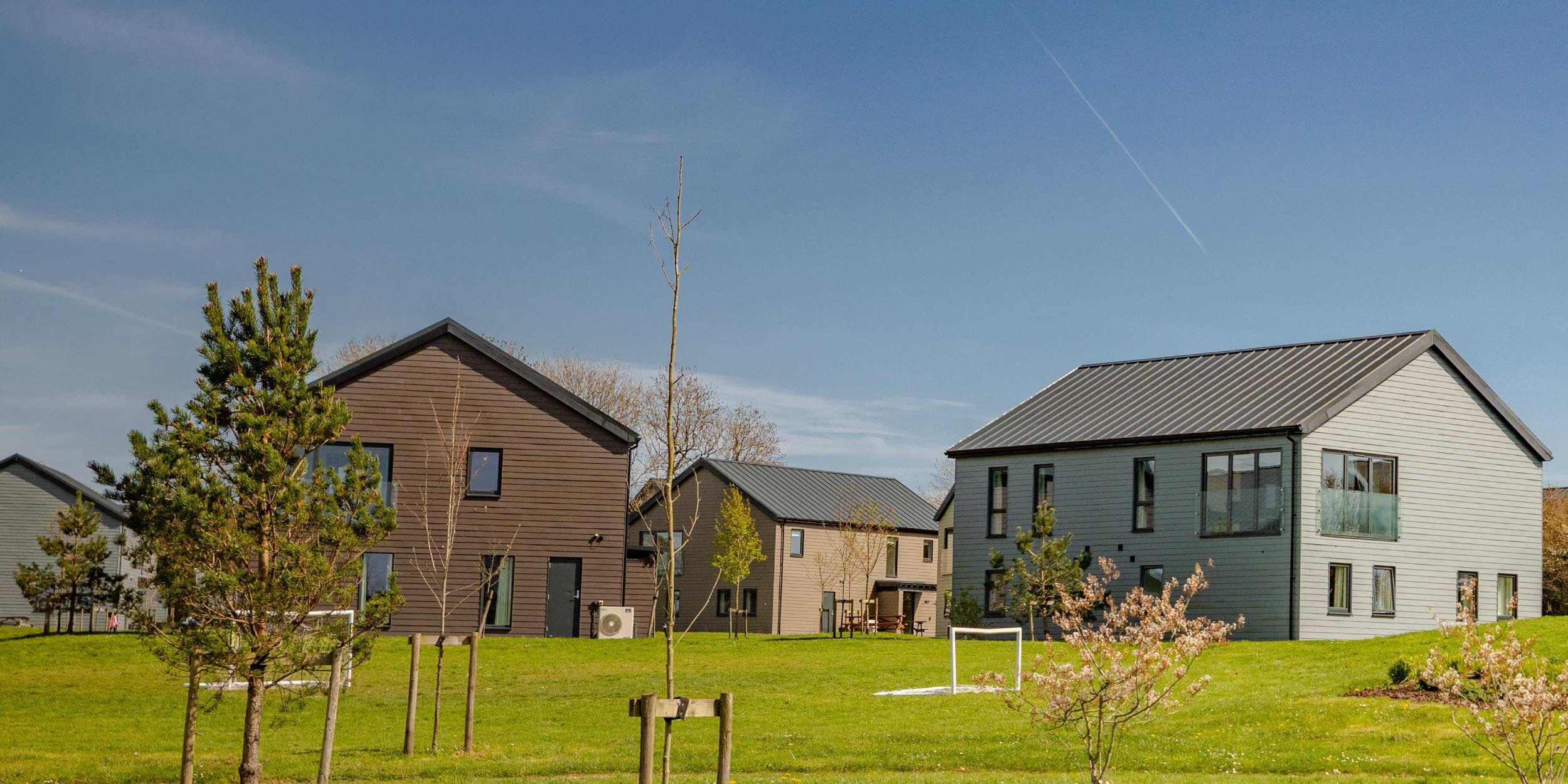 Bluestone lodges in the sunshine